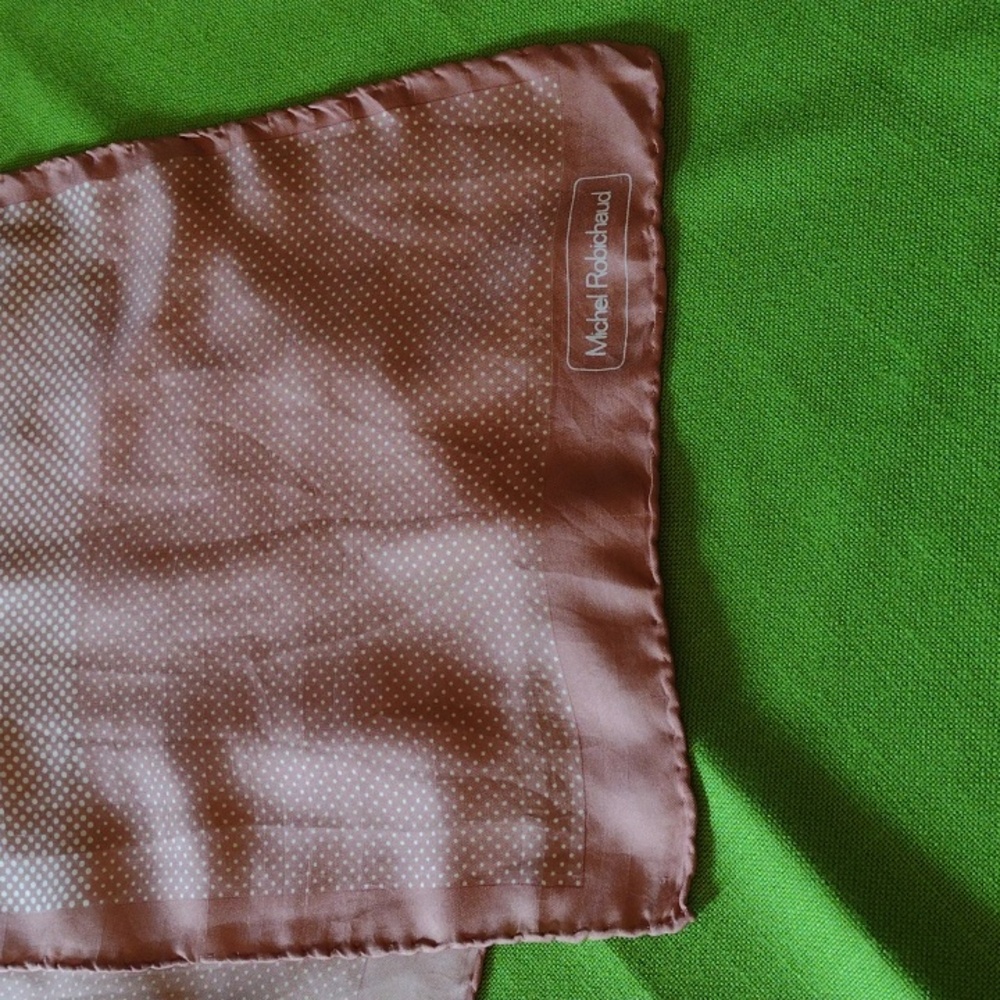 Michel Robichaud rectangular silk scarf.
